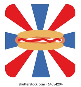 vector illustration for national hotdog's day