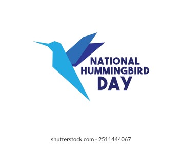 Vector Illustration of National Hummingbird Day. White background. Abstract hummingbird icon. Eps 10.