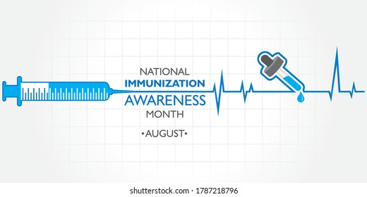 Vector Illustration National Immunization Awareness Month observed in August  
