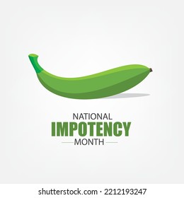 Vector Illustration of National Impotence Month. Simple and elegant design