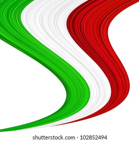 Vector illustration of national Italian flag.