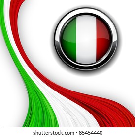 Vector illustration of national Italian flag.