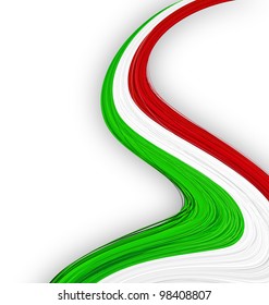 Vector illustration of national Italian flag.