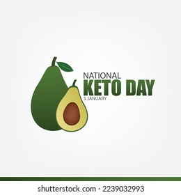 Vector illustration of National Keto Day. Simple and Elegant Design