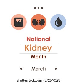 Vector Illustration / National Kidney Month