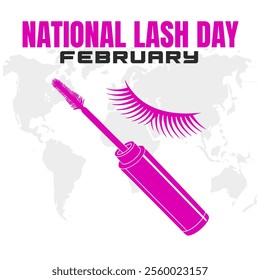 vector illustration for NATIONAL LASH DAY social media post background