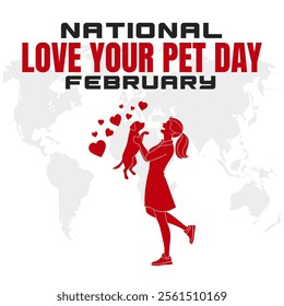 vector illustration for NATIONAL LOVE YOUR PET DAY social media post background