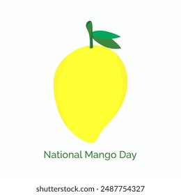 Ilustración vectorial del Día Nacional del Mango. 22 de julio. Día del Mango.