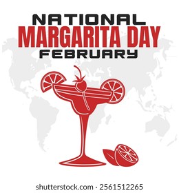 vector illustration for NATIONAL MARGARITA DAY social media post background