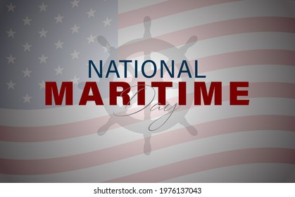 Vector Illustration of national maritime day.  Abstract design and Background