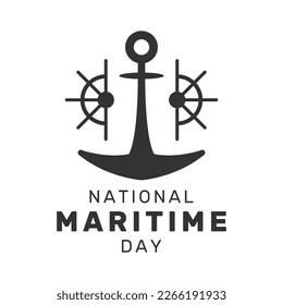 Vector illustration of National Maritime Day in silhouette design