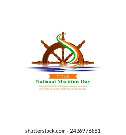 Vector illustration of National Maritime Day social media feed template