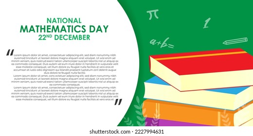 vector illustration for national mathematics day.