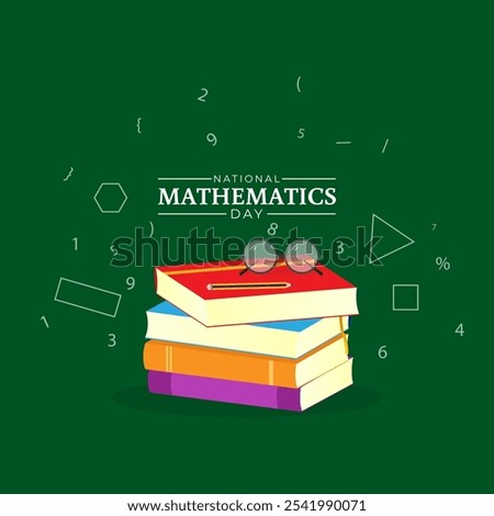 Vector illustration of National Mathematics Day social media template