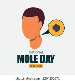 Vector illustration of National Mole Day. Simple and elegant design