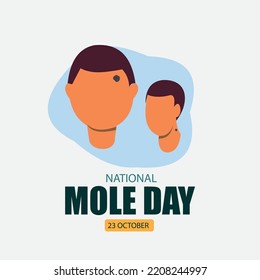 Vector illustration of National Mole Day. Simple and elegant design