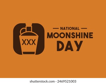 Vector Illustration of National Moonshine Day. Falt design vector. Eps 10.