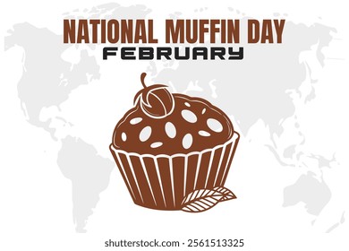 vector illustration for NATIONAL MUFFIN DAY background