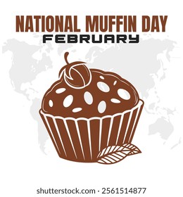 vector illustration for NATIONAL MUFFIN DAY social media post background
