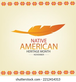 Vector Illustration of National Native American Heritage Month. Simple and elegant design