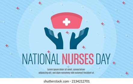 Vector illustration National Nurses day. National Nurses day is observed in United states on 6th May of each year, to mark the contributions that nurses make to society.