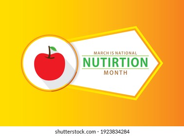 Vector Illustration Of National Nutrition Month Concept Design