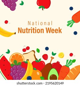 vector illustration for national nutrition week