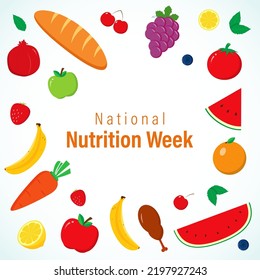 vector illustration for national nutrition week