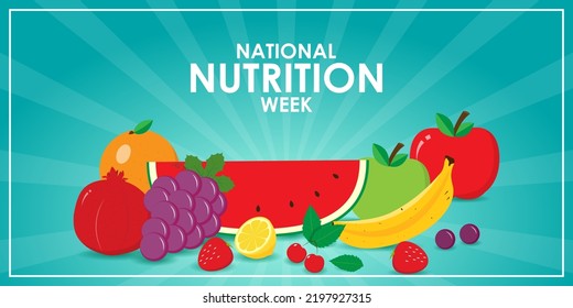 vector illustration for national nutrition week