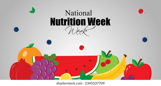 Vector illustration of National Nutrition Week banner