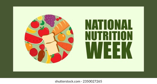 Vector illustration of National Nutrition Week banner