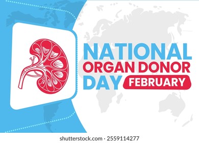 vector illustration for NATIONAL ORGAN DONOR DAY background