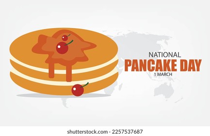 Vector Illustration of National Pancake Day. Simple and Elegant Design