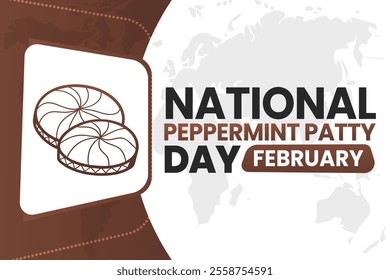 vector illustration for NATIONAL PEPPERMINT PATTY DAY background