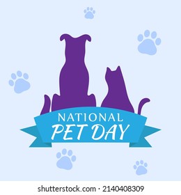 Vector illustration for National pet day