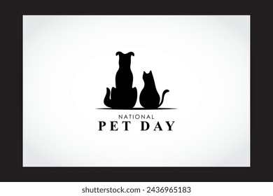 Vector illustration of National Pet Day Day social media feed template
