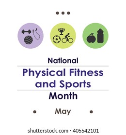 Vector Illustration / National Physical Fitness And Sports Month