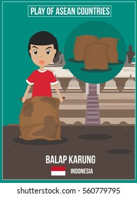 Vector illustration of National Play game culture of Indonesia