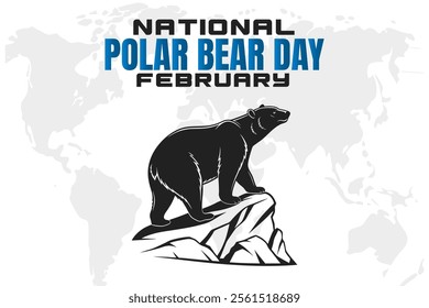 vector illustration for NATIONAL POLAR BEAR DAY background