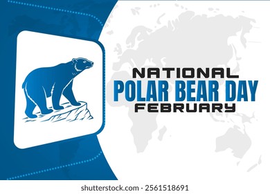 vector illustration for NATIONAL POLAR BEAR DAY background