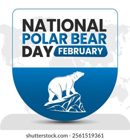 
vector illustration for NATIONAL POLAR BEAR DAY social media post background