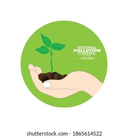 Vector Illustration of National Pollution Control Day. 2 December.  