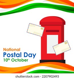 Vector illustration for national postal day India.