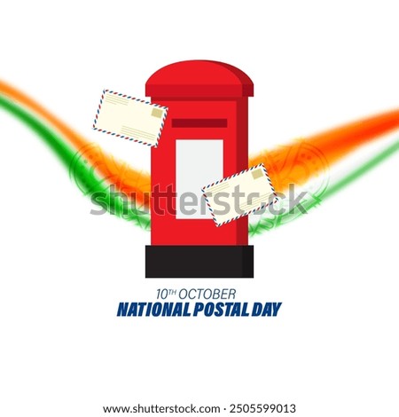 Vector illustration of National Postal Day social media feed template