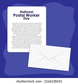 Vector Illustration For National Postal Worker Day