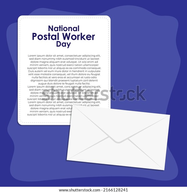 vector\
illustration for national postal worker\
day
