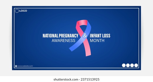 Vector illustration of National Pregnancy and Infant Loss Awareness Month banner