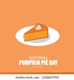 Vector Illustration of National Pumpkin Pie Day. Simple and Elegant Design