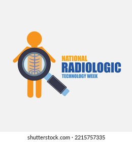 Vector Illustration National Radiology Technology Week. Simple and Elegant Design