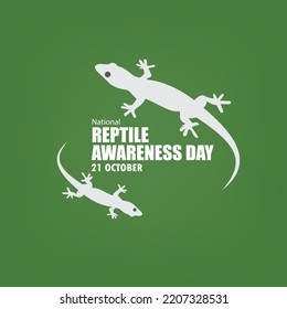 Vektorgrafik des National Reptile Awareness Day. Einfaches und elegantes Design